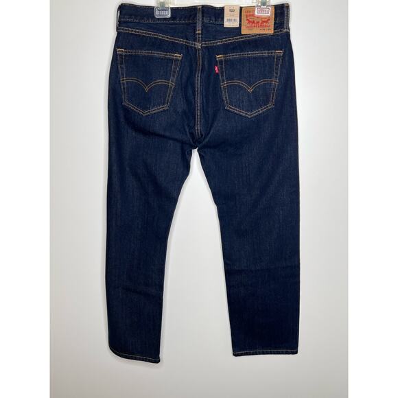 Levi’s NWT 505 Regular Fit Men's Red Tab Straight Blue Denim Jeans Size 34x29 - Picture 2 of 8